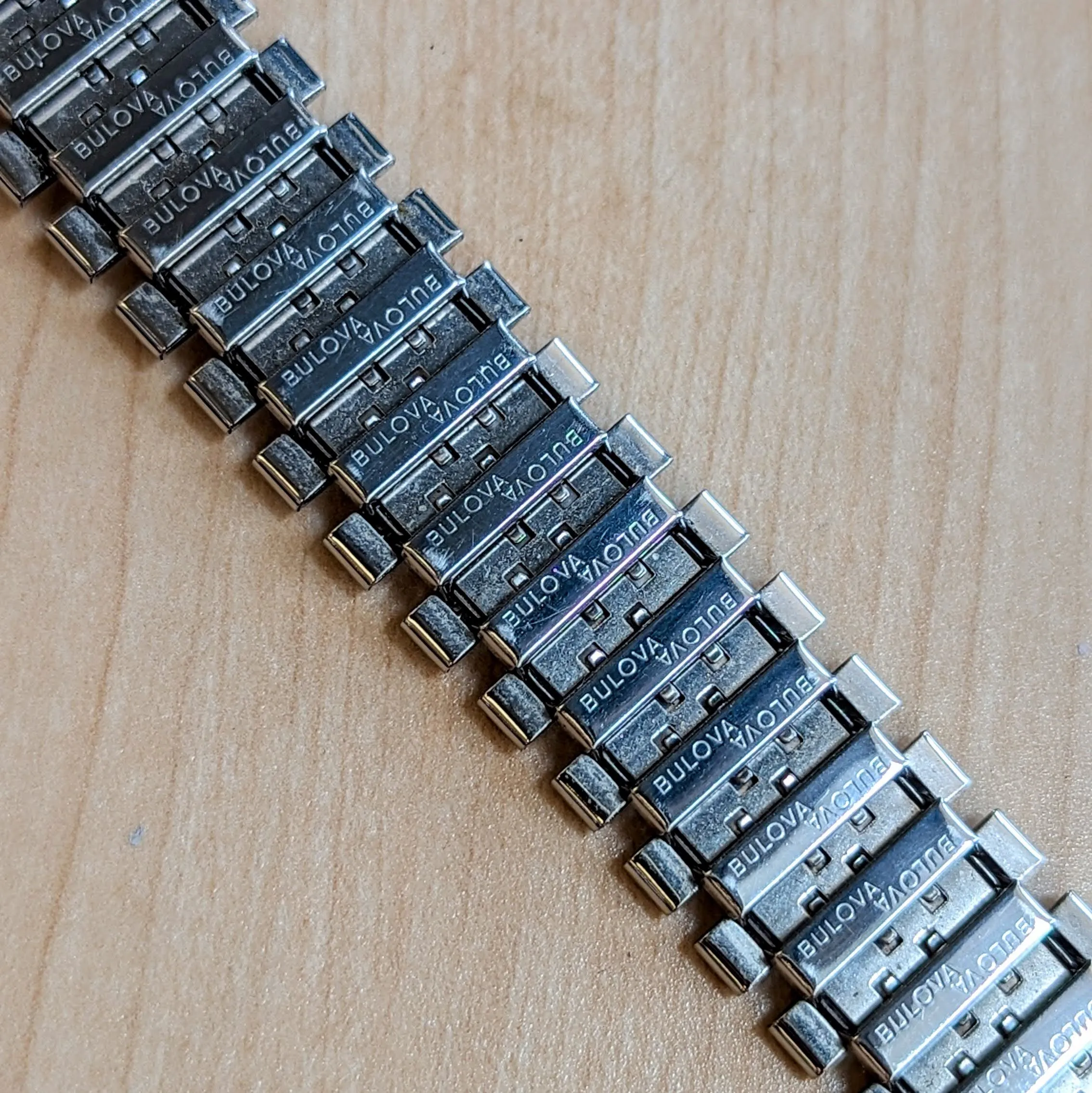 Vintage BULOVA Expansion Watchband 17-22mm Flex Bracelet ALL S.S. - Never Worn!