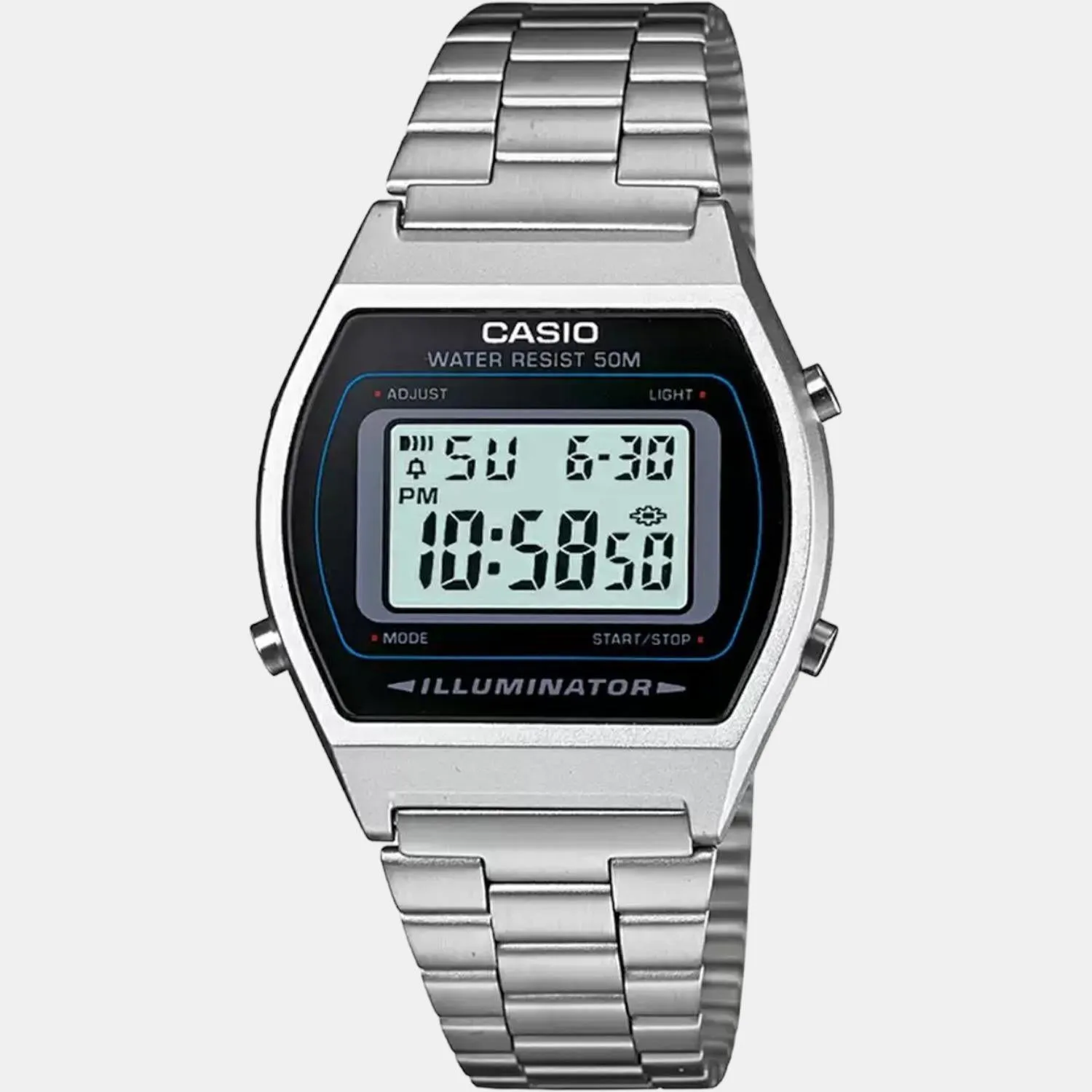 Vintage Men's Digital Stainless Steel Watch D129 - B640WD-1AVDF