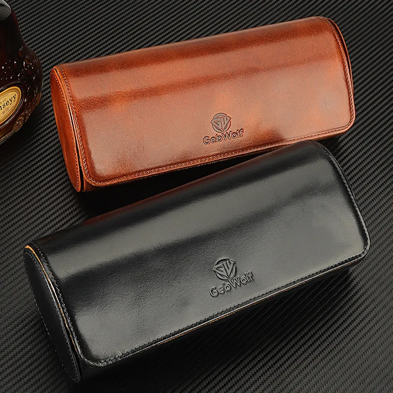 watch box organizer for mens watch case travel roll Portable 3 Watch Display Storage with Velvet Sections to Holder Large Watch