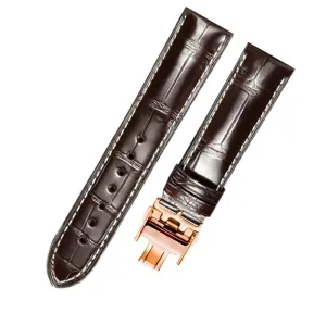 WATCHESMATE Leather Watch Straps Suitable for Longines - Brown