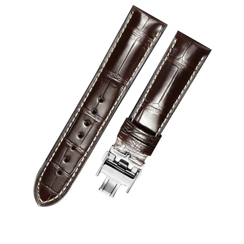 WATCHESMATE Leather Watch Straps Suitable for Longines - Brown