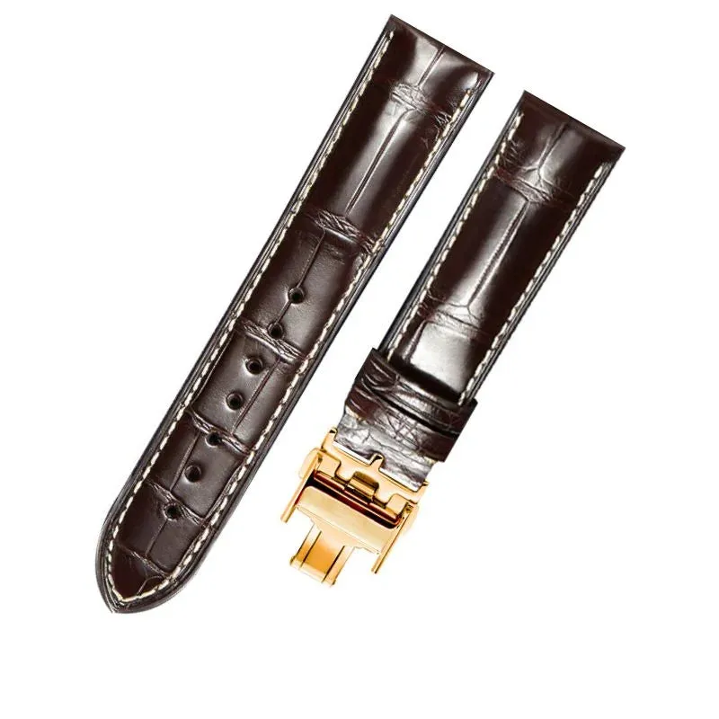 WATCHESMATE Leather Watch Straps Suitable for Longines - Brown