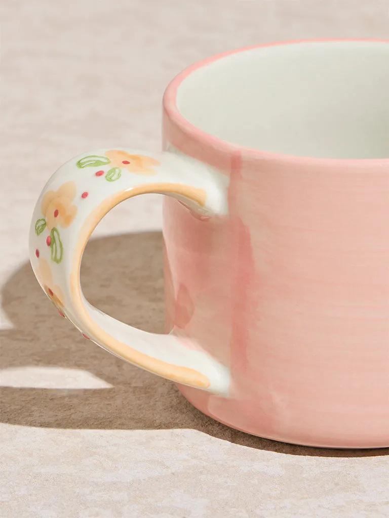Westside Home Pink Floral Printed Mug