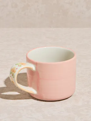 Westside Home Pink Floral Printed Mug