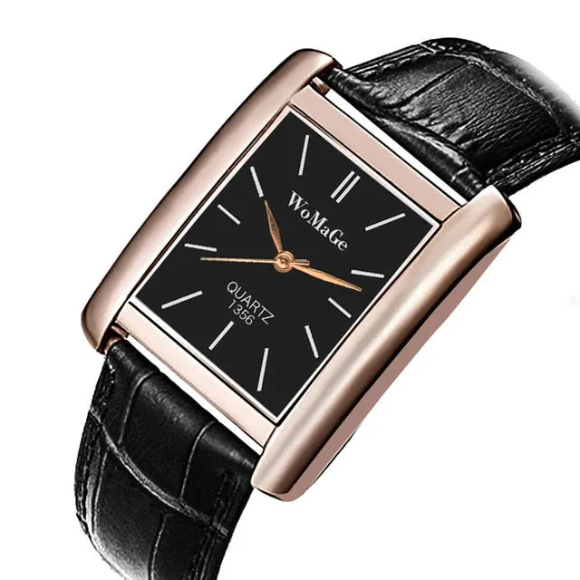 WoMaGe Rose Gold Watch Women Watches Rectangle Women's Watches Top Brand Luxury Ladies Watch Clock relogio feminino reloj mujer