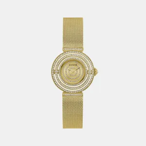 Women Champagne Analog Mesh Watch GW0550L2