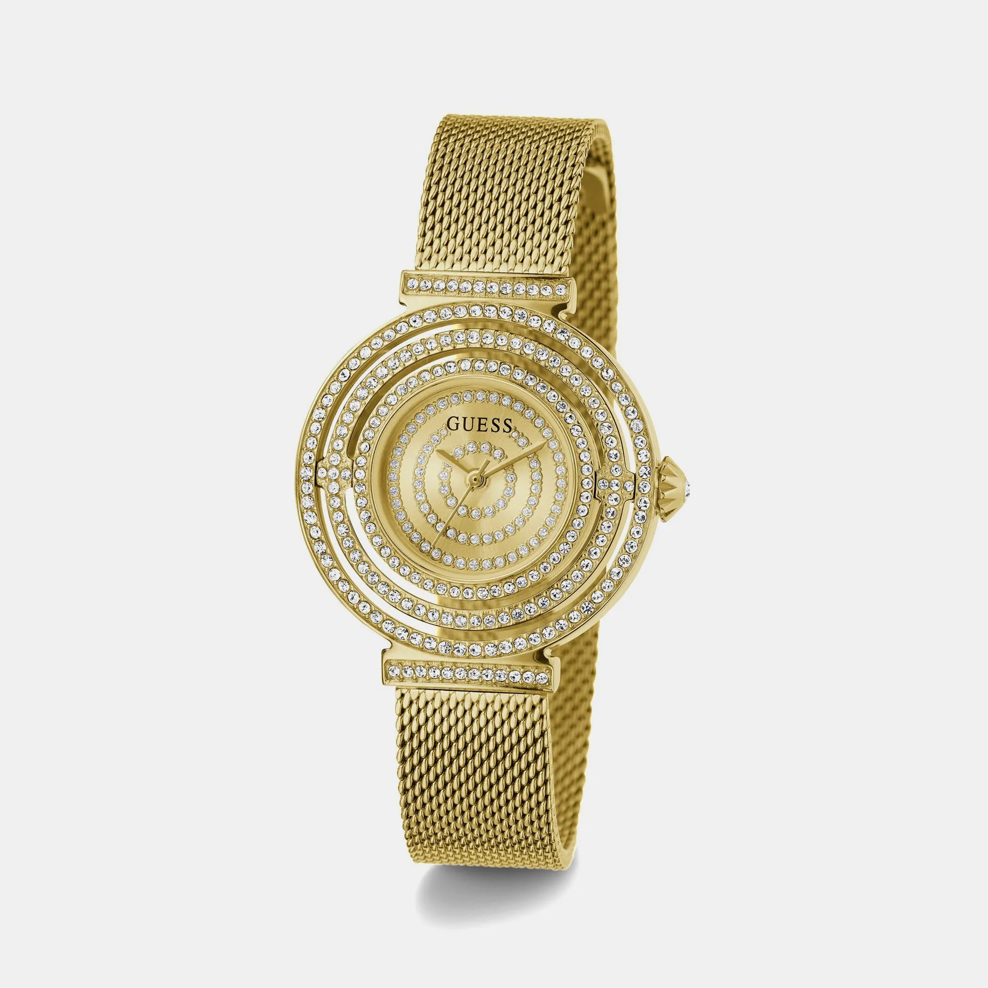 Women Champagne Analog Mesh Watch GW0550L2