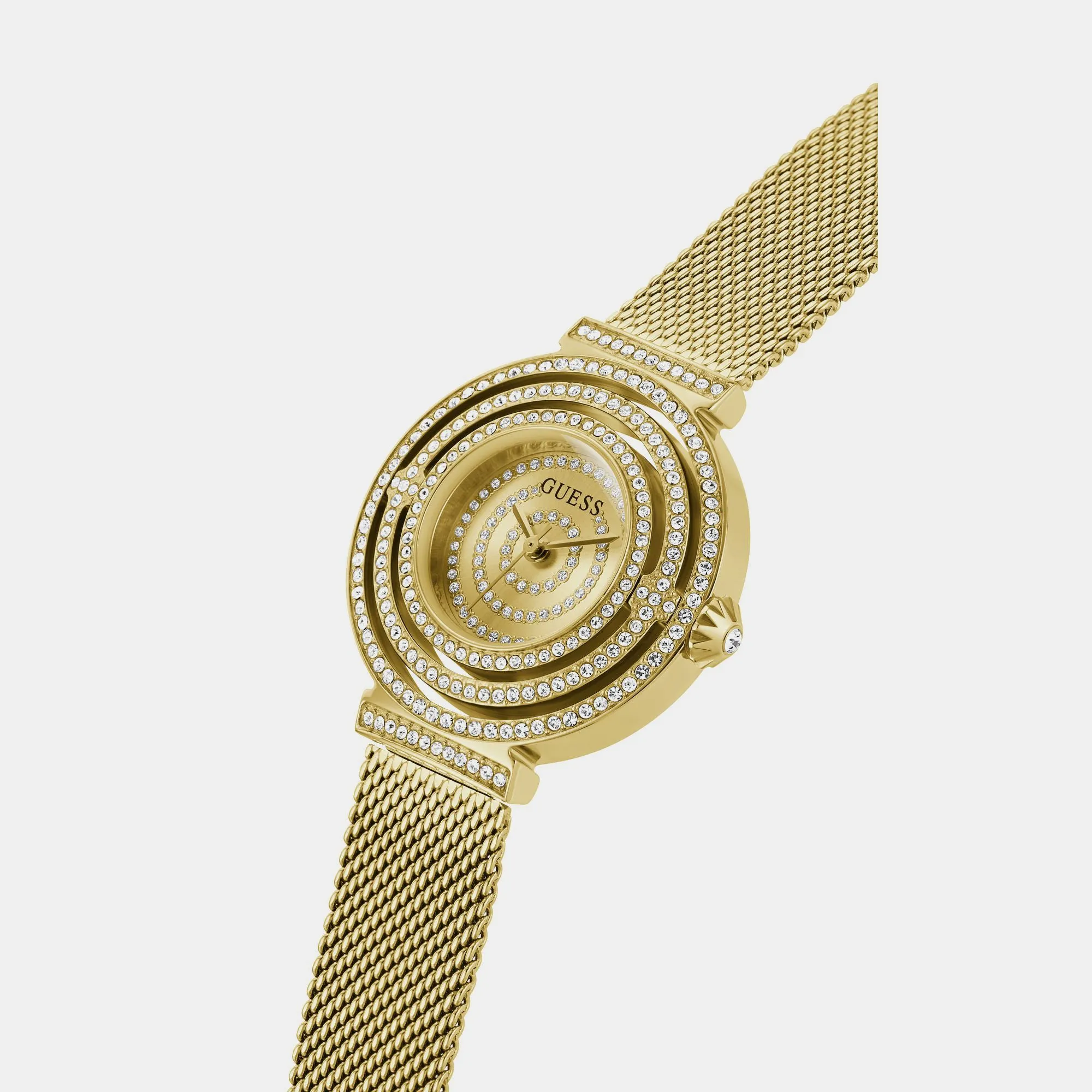 Women Champagne Analog Mesh Watch GW0550L2
