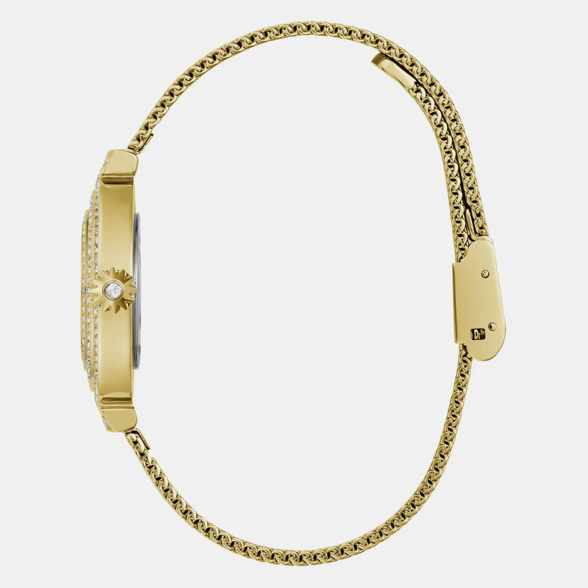 Women Champagne Analog Mesh Watch GW0550L2
