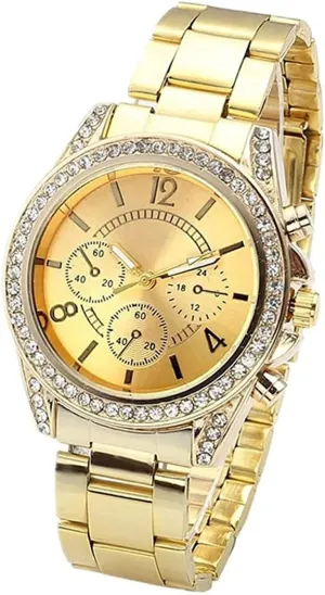 Women Quartz Watches Ladies Casual Wrist Watch Classic Analog Crystals Stainless Steel Watch Gift
