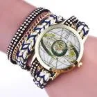 Women Weave Wrap Around Leather Quartz Wristwatch relogio feminino 6 Colors Bracelet	Watch
