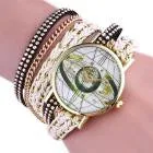 Women Weave Wrap Around Leather Quartz Wristwatch relogio feminino 6 Colors Bracelet	Watch