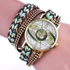 Women Weave Wrap Around Leather Quartz Wristwatch relogio feminino 6 Colors Bracelet	Watch