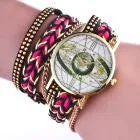 Women Weave Wrap Around Leather Quartz Wristwatch relogio feminino 6 Colors Bracelet	Watch
