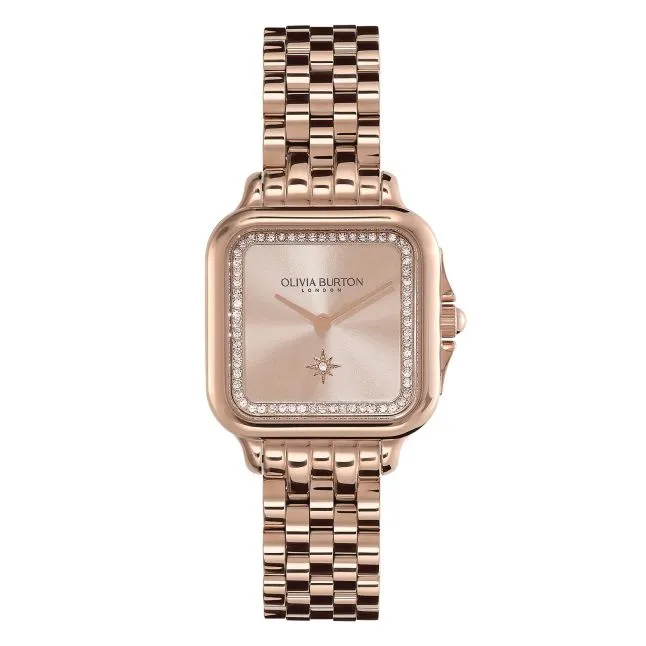 Womens Olivia Burton Pale Rose Gold Grosvenor Bracelet Watch
