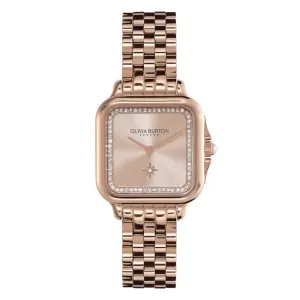 Womens Olivia Burton Pale Rose Gold Grosvenor Bracelet Watch