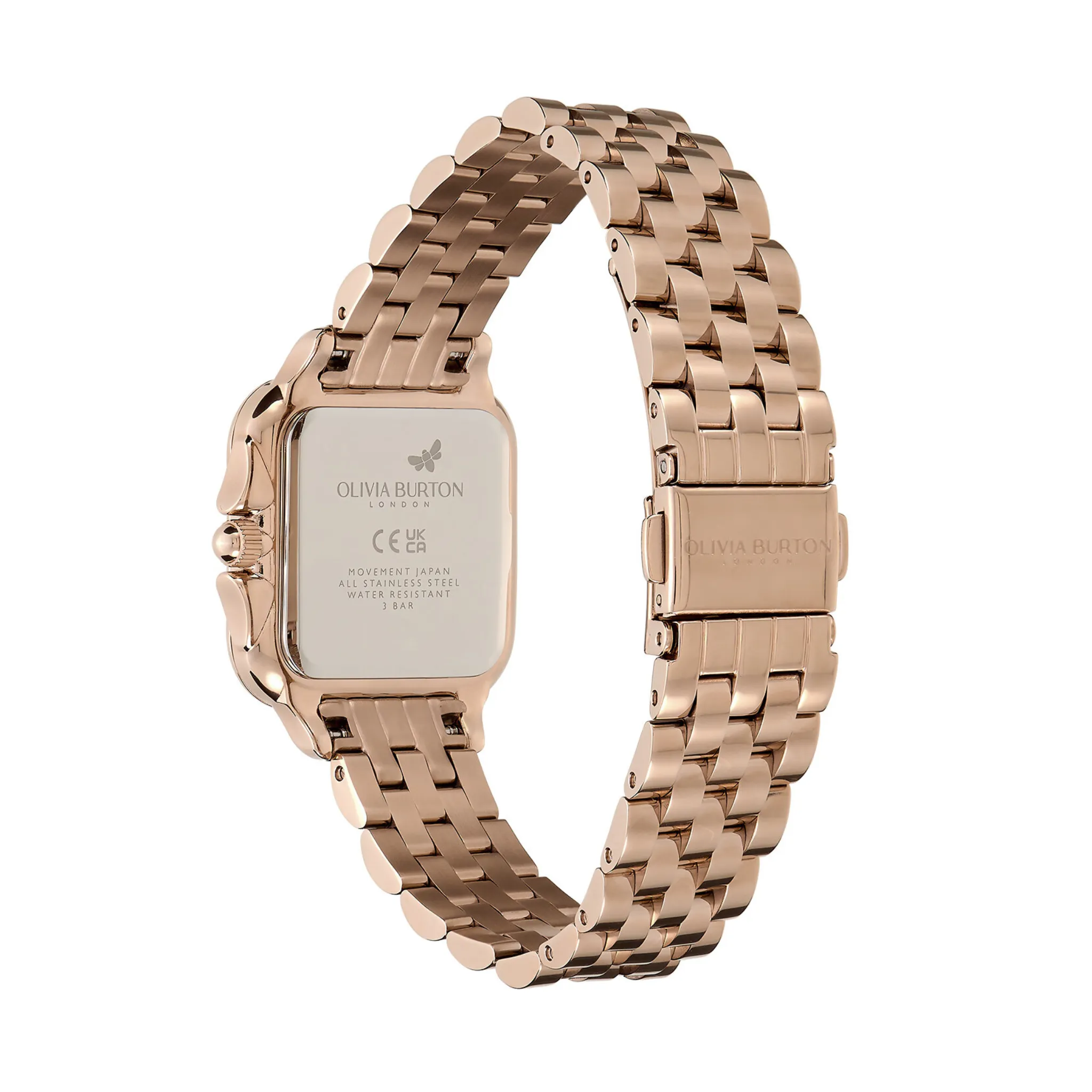 Womens Olivia Burton Pale Rose Gold Grosvenor Bracelet Watch